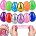 Howzcci 12 Pack Easter Eggs Squishy Squeeze Toys Easter Basket Stuffers Easter Egg Hunt Fillers Egg Stress Balls Fidget Toys for Kids Toddlers Party Favors Gifts - Image 2