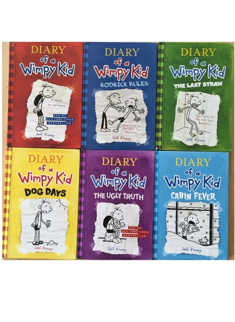 Diary of A Wimpy Kid Collection by Jeff Kinney Books 1-6