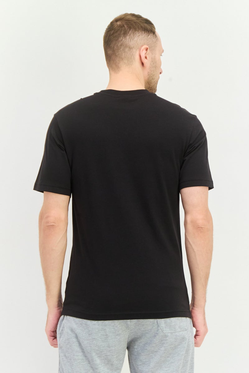 PUMA Men Crew Neck Short Sleeves Brand LogoT-Shirt, Black - Image 3