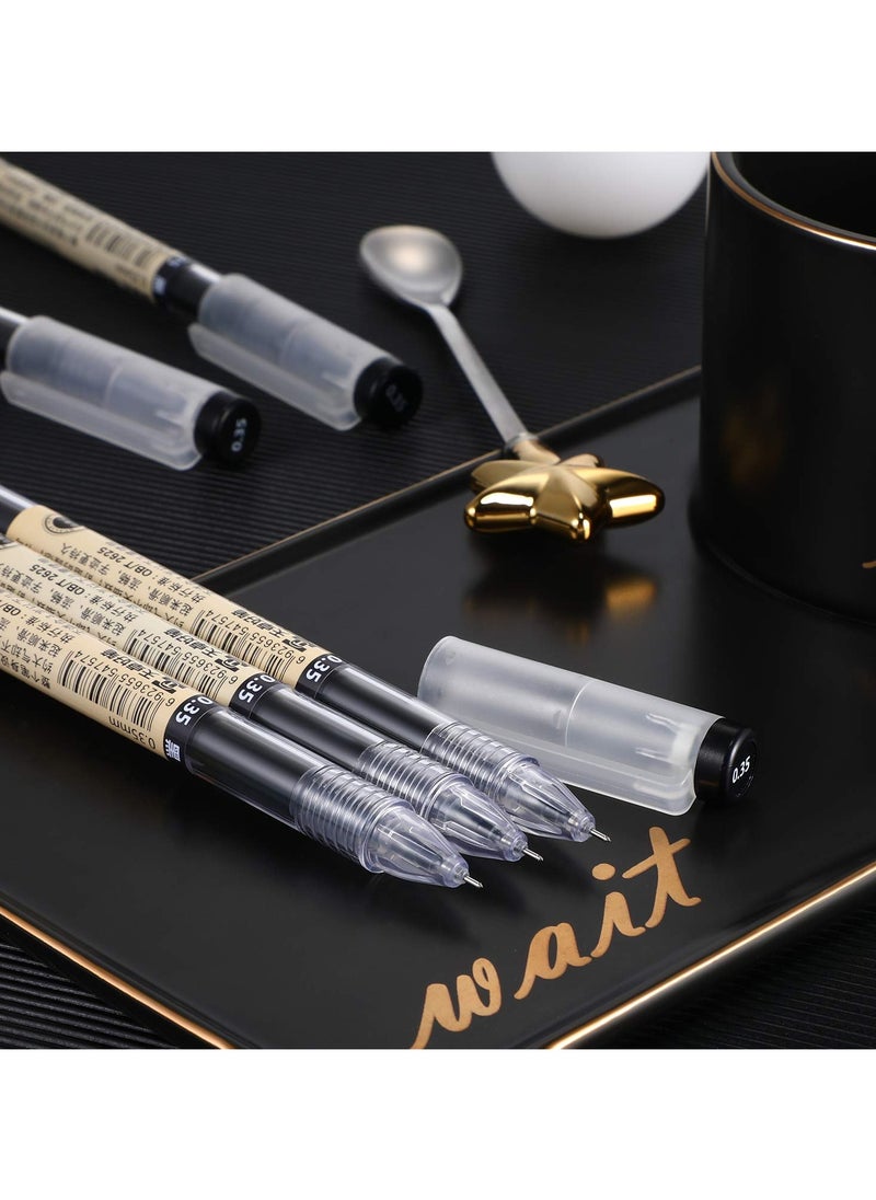 phomemo 12 Pieces 0.35 mm Black Gel Ink Pen Extra Fine Ballpoint Pen for Office School Stationery Supply  - Image 5