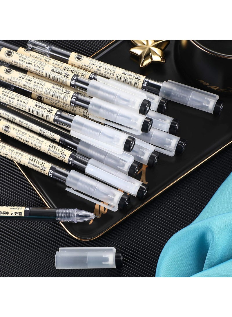 phomemo 12 Pieces 0.35 mm Black Gel Ink Pen Extra Fine Ballpoint Pen for Office School Stationery Supply  - Image 1