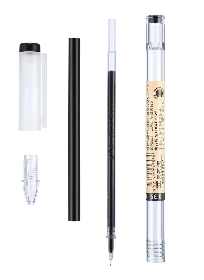 phomemo 12 Pieces 0.35 mm Black Gel Ink Pen Extra Fine Ballpoint Pen for Office School Stationery Supply  - Image 2