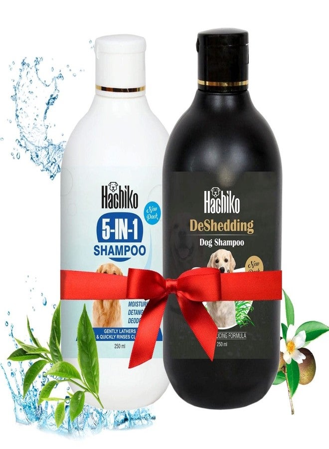 Hachiko:-Dog Shampoo & Puppy Shampoo - 5 in 1 Naturally Organic Dog Shampoo for Smelly Dogs Grooming Products for Dogs, Deshedding Shampoo for Dogs Pet Shampoo - Image 1