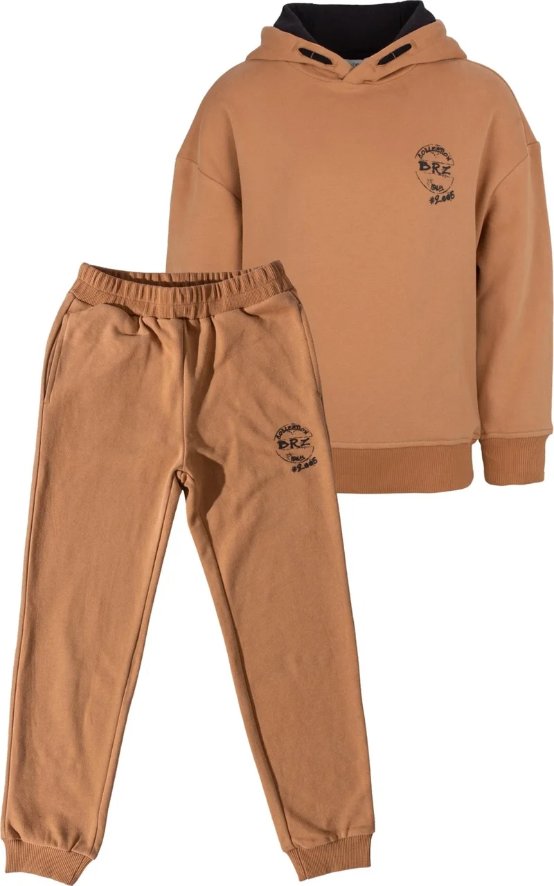 بي ار زد كولكشن Unisex Kids Printed Hooded Tracksuit