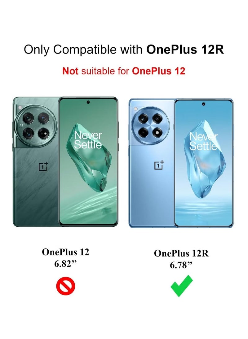 OnePlus 12R 2024 Liquid Gel Rubber Bumper Case – Slim Shockproof Hard Shell with Soft Microfiber Lining Cushion for OnePlus 12R 5G 2024