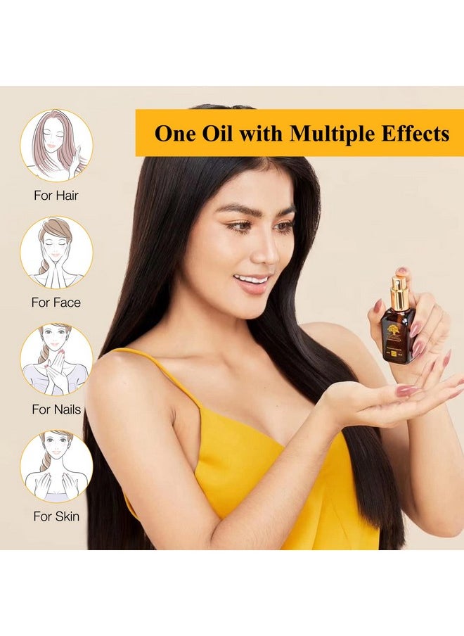 Arganmidas - Hair Oils Moroccan Argan Oil For Hair And Face Skin Moisturizer Leave Hair Soft & Shiny Hair Treatment Oil For Men Women Dry Damaged Frizzy Hair 3.4 Fl Oz - Image 1