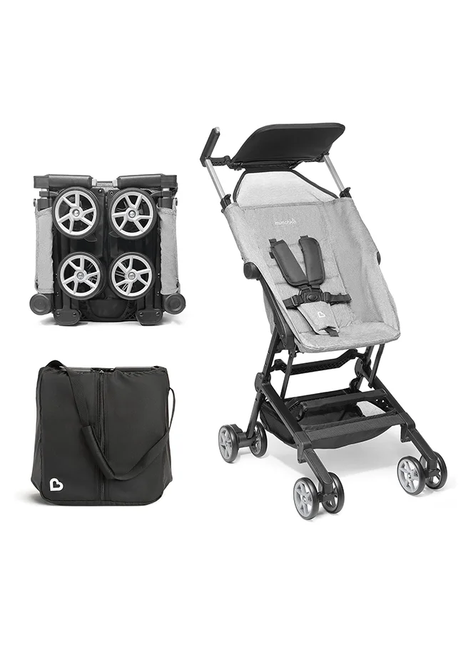 مونشكين Sparrow Ultra Compact Lightweight Easy Fold Stroller Grey