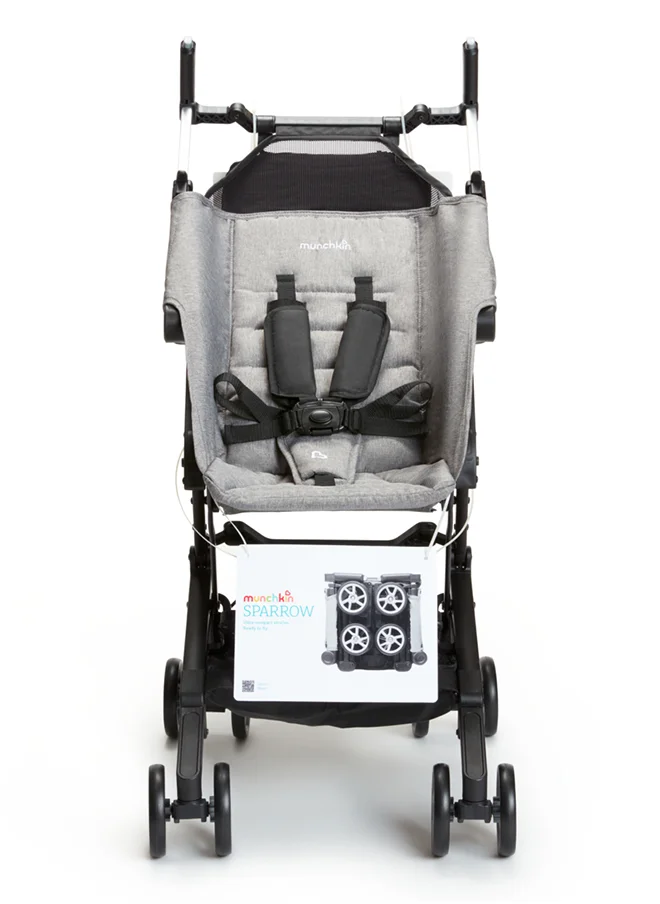 Munchkin Sparrow Ultra Compact Lightweight Easy Fold Stroller Grey