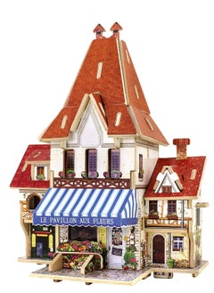 Rolife French Style Flower Shop Wooden DIY Puzzle 155x125x200cm  - Image 1