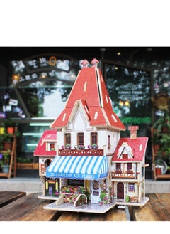 Rolife French Style Flower Shop Wooden DIY Puzzle 155x125x200cm  - Image 2