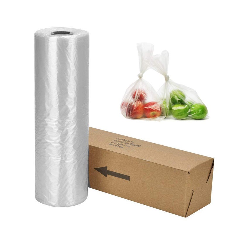 14 X 20 Clear Plastic Produce Bags on a Roll  350 Bags per Roll Ideal for Food Storage Pets Diapers