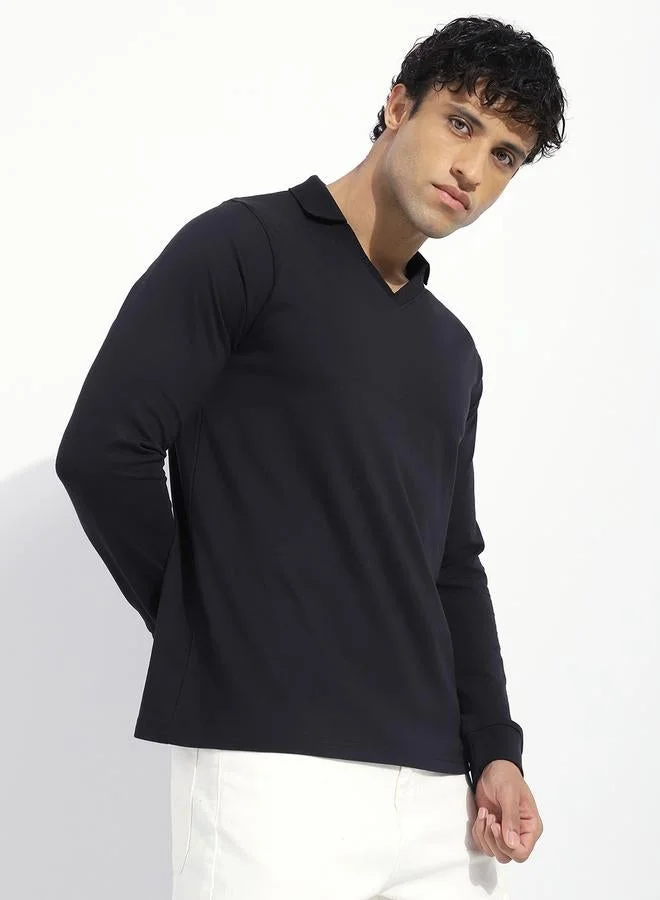 Dillinger Men Regular Fit Long Sleeve Solid T-Shirt