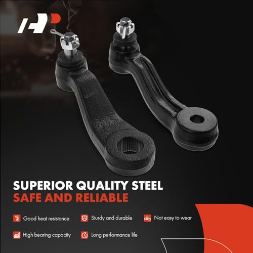 A-Premium Set of 2, Front Idler Arm, Pitman Arm, Compatible with Chevrolet & GMC & Cadillac - 1993-2000 - Tahoe, Yukon, Blazer, Escalade, C1500/C2500/K1500/K2500 (Suburban), C3500, K3500 - Image 4