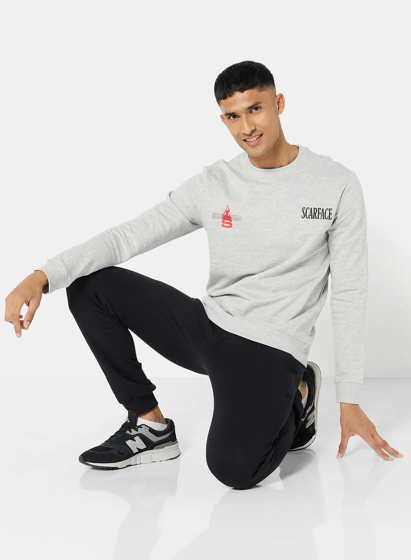 Only & Sons Scarface Crew Neck Sweatshirt