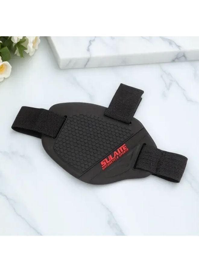 Black Motorcycle Boot Covers Heavy Duty Rubber Shift Protector All Weather Riding - Image 1