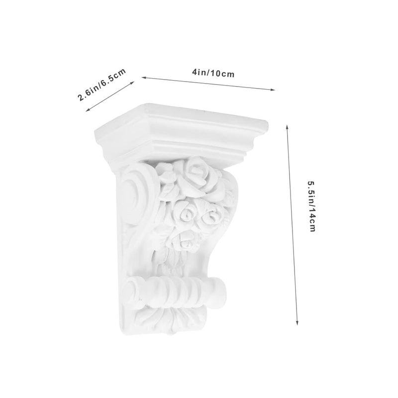 قوالب خشبية منحوتة على الطراز الأوروبي، حامل رف زخرفي للمنزل مقاس 6 بوصات - Image 3