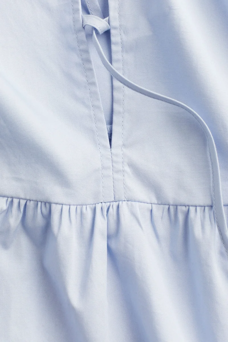 H&M Tie-front poplin blouse