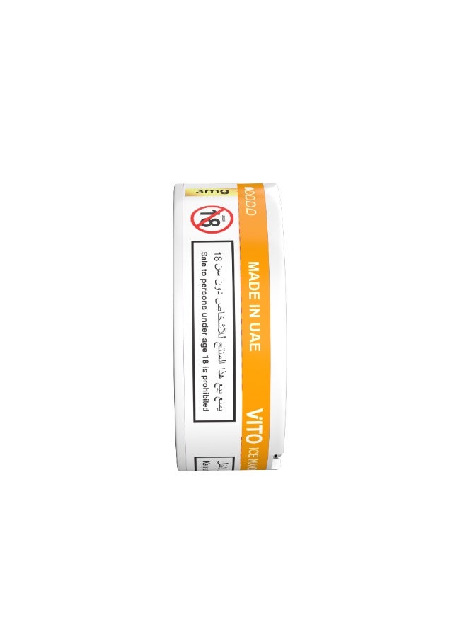 VITO Ice Mango Nicotine Pouches 3mg | Fresh Ice Mango Flavor | Tobacco-Free | 5 Cans, 20 Pouches Per Can - Image 5