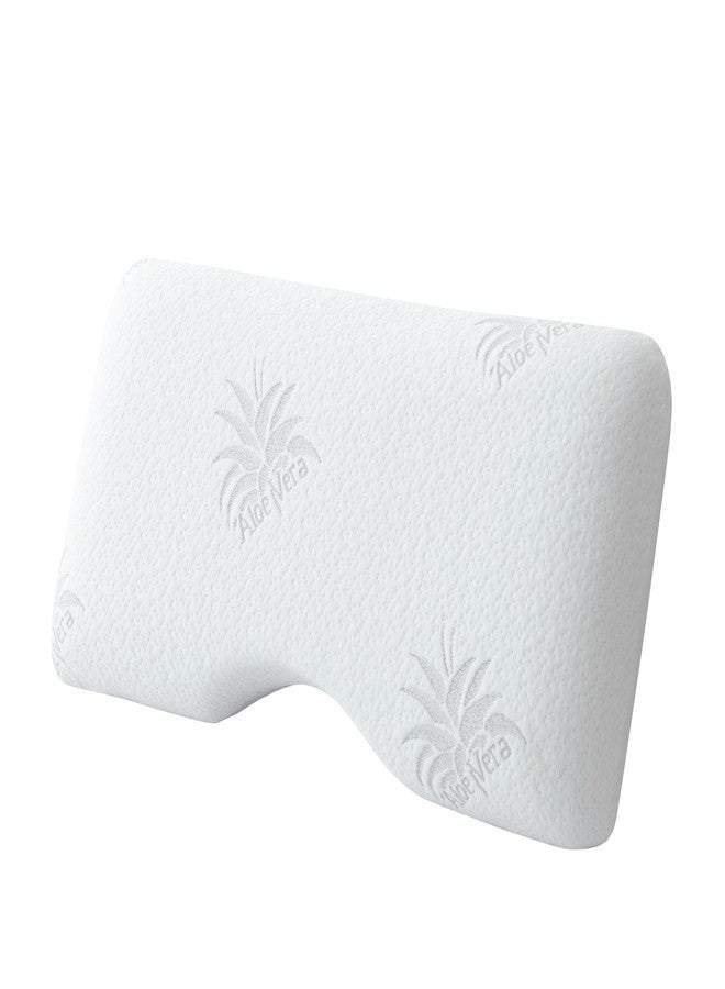 EGOHOME Cervical Neck Pillow, Side Sleeper Pillow for Sleeping, Aloe Vera Infused Memory Foam Pillow for Neck Pain Relief, Ergonomic Neck Support Pillow for Side Back Stomach Sleepers, 30x16 Inches - Image 1