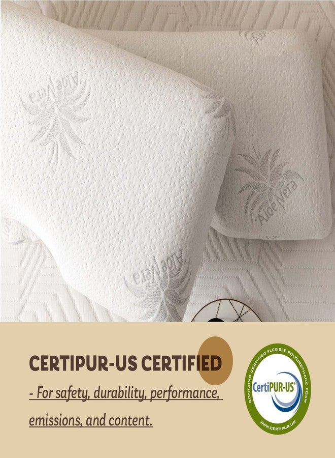 EGOHOME Cervical Neck Pillow, Side Sleeper Pillow for Sleeping, Aloe Vera Infused Memory Foam Pillow for Neck Pain Relief, Ergonomic Neck Support Pillow for Side Back Stomach Sleepers, 30x16 Inches - Image 5