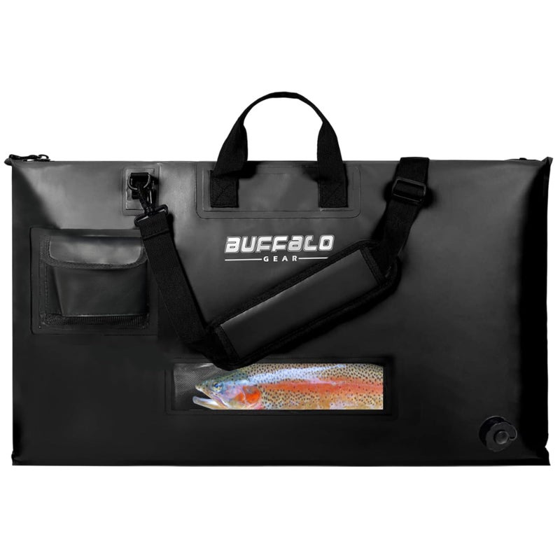 Buffalo Gear Fish Tournament Weigh in Bag for Bass Fishing 32197in Fish Bag with Transparent Window Aerator Pump Pocket for Live Bait - Image 2