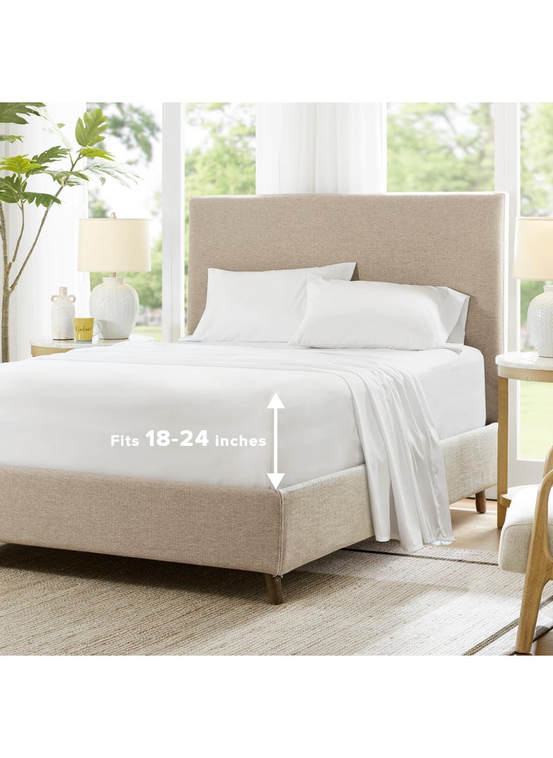 Comfort Spaces Comfort Spaces Extra Deep Pocket Cooling Sheets - King Size  Fits Up to 24"" Mattress  Moisture Wicking Coolmax  Soft  Colorfast 4 Piece Set  - Image 1