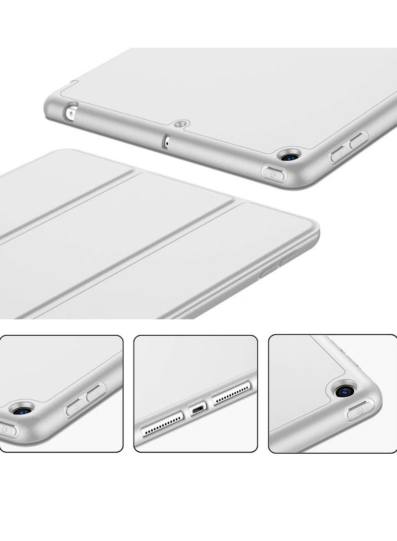 ELTRAZONE iPad 9.7 Case (2018/2017, 6th/5th Gen) Smart Cover with Pencil Holder – Soft Baby Skin Silicone Back, Full Body Protection, Auto Wake/Sleep, Silver Gray - Image 3