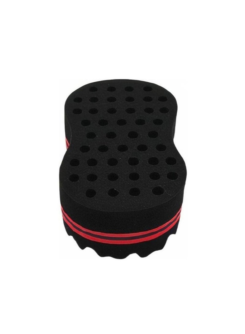 إحساس أسفنجة لتجعيد الشعر أسود/أحمرٌ - Image 1