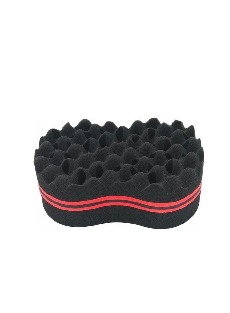إحساس أسفنجة لتجعيد الشعر أسود/أحمرٌ - Image 3