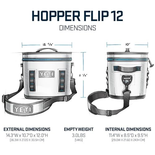 YETI ييتى هوبر فليب 12 مبرد محمول، أسود - Image 4