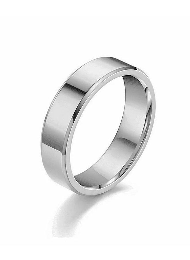 Generic - Elegant stainless steel silver ring with classic distinctive design suitable for unisex - Image 1