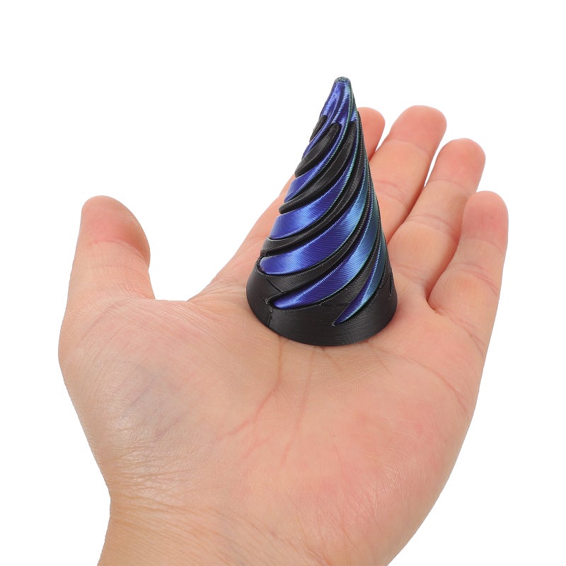 5pcs Spiral Cone Toy: 3d Printed Spiral Cone Flexible Impossible Pyramid Passthrough Toys For Kids Adults - Image 2