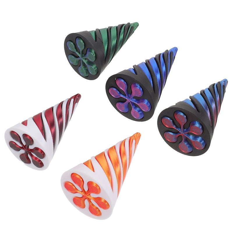 5pcs Spiral Cone Toy: 3d Printed Spiral Cone Flexible Impossible Pyramid Passthrough Toys For Kids Adults - Image 5