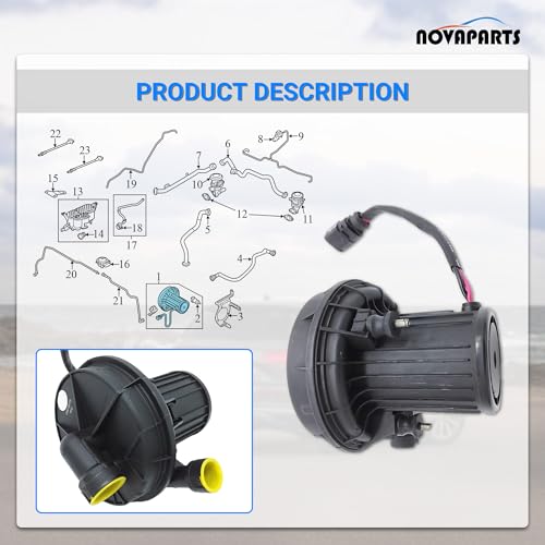 NOVAPARTS مضخة حقن الهواء الثانوية NOVAPARTS لسيارات أودي A4 A5 A6 A7Quattro Q5 Q7 S4 S5 SQ5 من 2008-2013 079959231A 079959231 079959253 - Image 4
