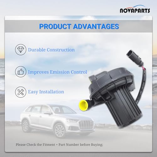 NOVAPARTS مضخة حقن الهواء الثانوية NOVAPARTS لسيارات أودي A4 A5 A6 A7Quattro Q5 Q7 S4 S5 SQ5 من 2008-2013 079959231A 079959231 079959253 - Image 3