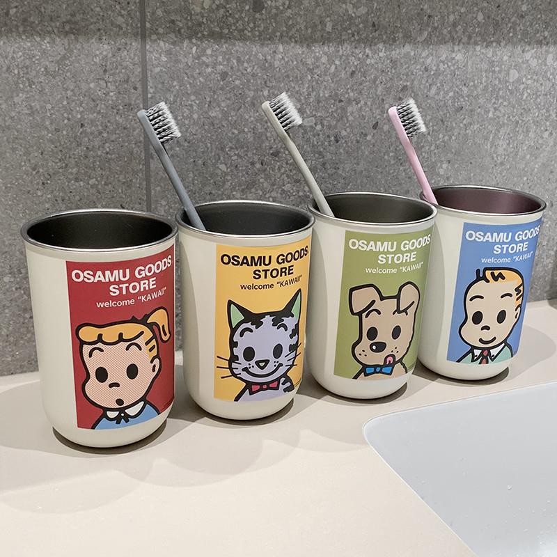 Cute Toothbrushing Cup Harada Chi Wash Cup 304 Stainless Steel Household Kidsren'S Mouthwash Cup Student Dormitory High Appearance - Image 3