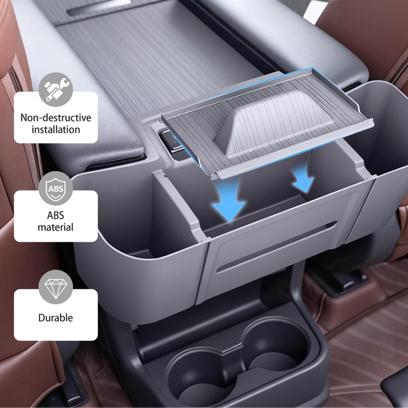 Treesiche Center Console Rear Armrest Organizer for Sienna 2021 2022 2023 2024 2025 2026,Central Control Organizer for Sienna Interior Accessories - Image 4