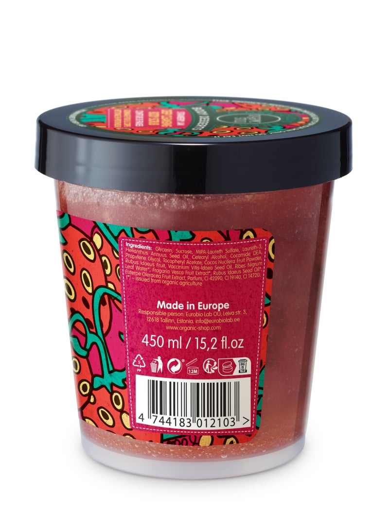 أورجانيك شوب مقشر الجسم بمربى الفراولة 450 مل - Image 2