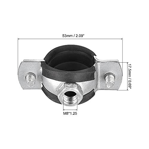 uxcell Adjustable Pipe Bracket Clamp 1 25mm Wall Ceiling Mount Iron Pipe Strap Support 10pcs - Image 3