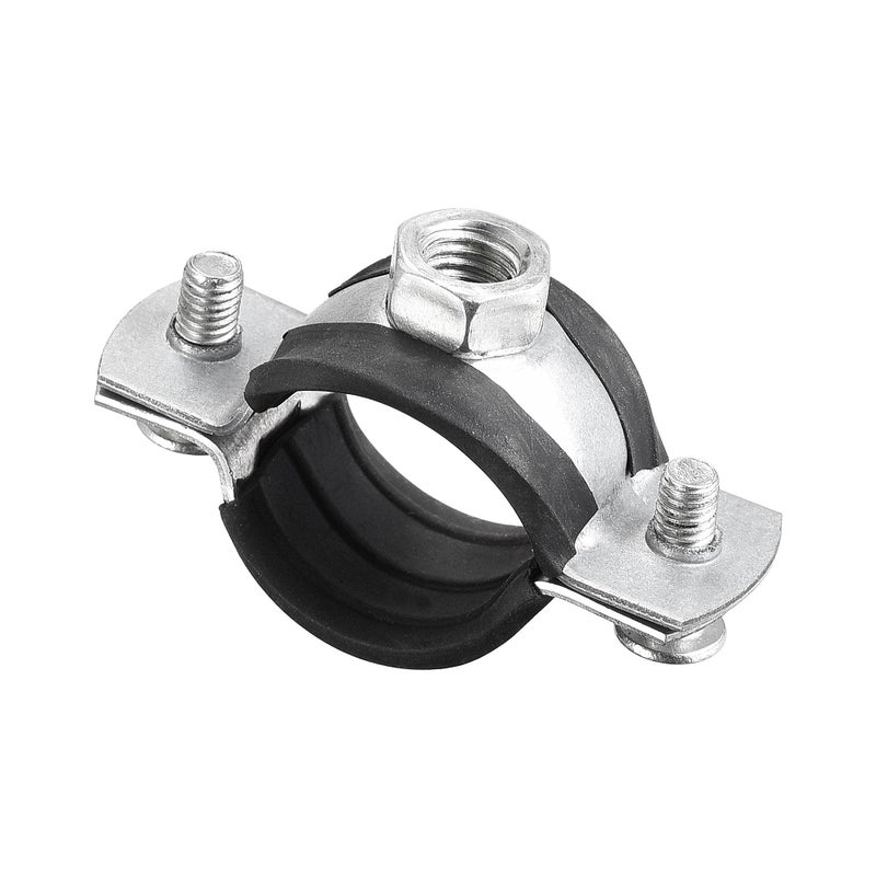 uxcell Adjustable Pipe Bracket Clamp 1 25mm Wall Ceiling Mount Iron Pipe Strap Support 10pcs - Image 2