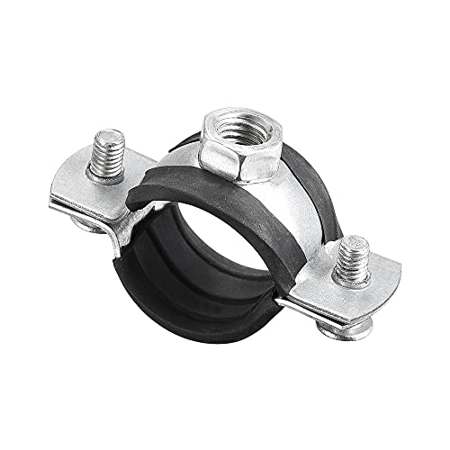 uxcell Adjustable Pipe Bracket Clamp 1 25mm Wall Ceiling Mount Iron Pipe Strap Support 10pcs - Image 1