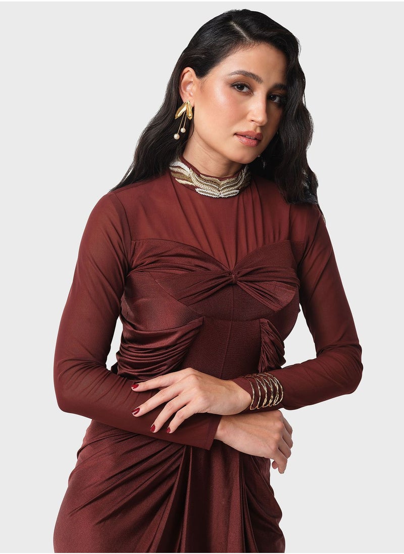 Threadz by Ajooni - Embroidered Neck Dress - Image 1