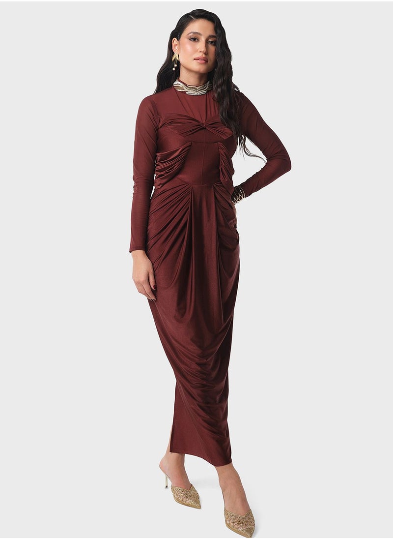 Threadz by Ajooni - Embroidered Neck Dress - Image 1