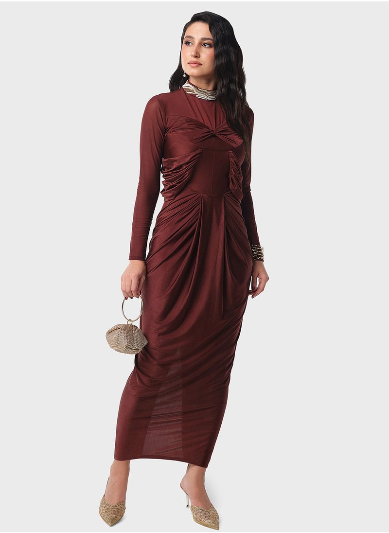 Threadz by Ajooni - Embroidered Neck Dress - Image 1