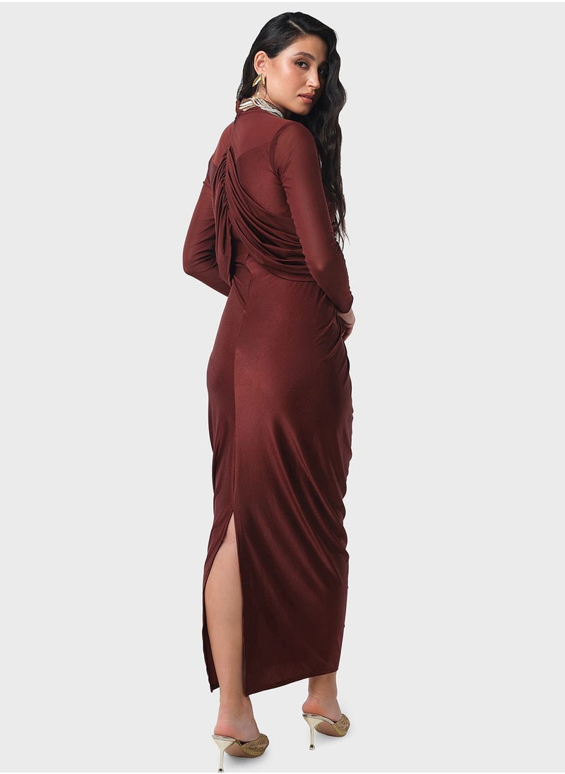 Threadz by Ajooni - Embroidered Neck Dress - Image 1