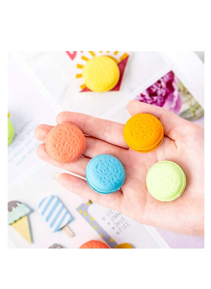 50 Pcs Macaron Erasers, Adorable Mini Food Erasers for Kids & Girls, Suitable for School Supplies & Classroom Rewards (Random Colors) - Image 5