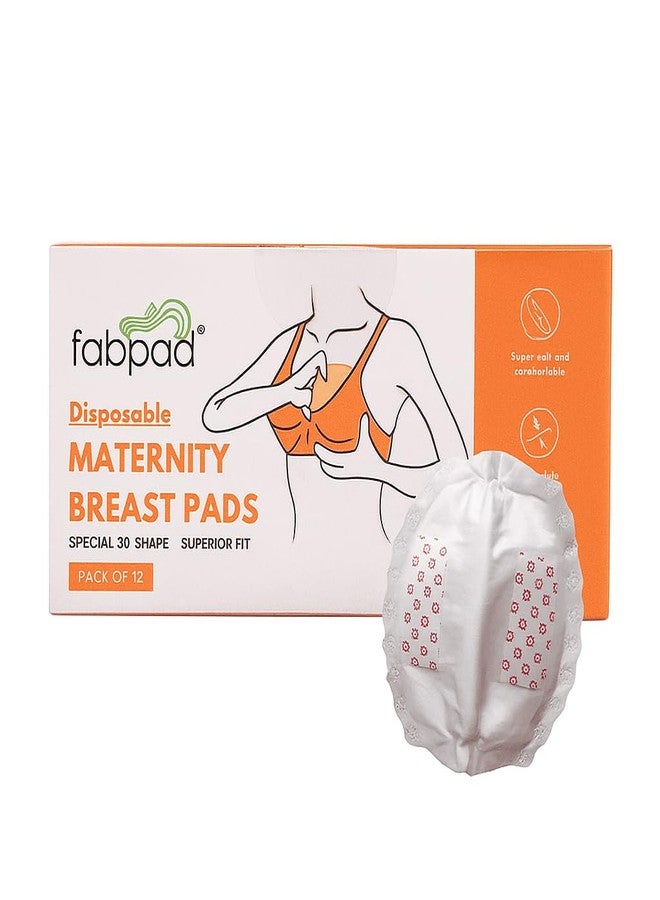 FabPad Disposable Maternity And Nursing Breast Pads After Delivery For Women (Pack Of 12),White - Image 1