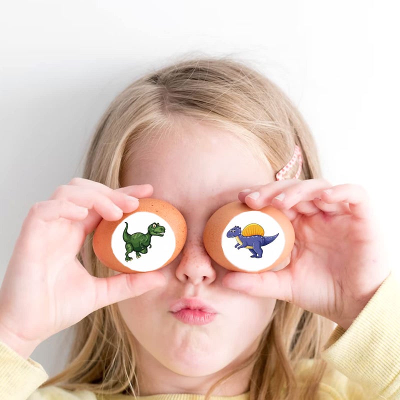 HinchJone 500Pcs Dinosaur Stickers for Kids Boy Teacher Round Animal Children Reward Roll Sticker School Supplies Incentive Potty Training Stickers for School Classroom Home - Image 2
