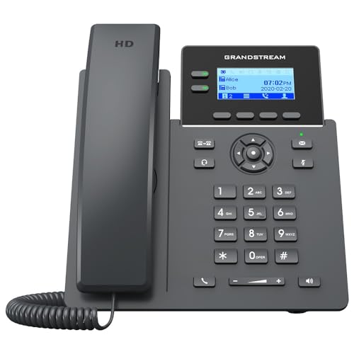 Grandstream GRP2602G IP Phone | 2 Lines, 4 SIP Accounts | 2.4-Inch LCD Display | Dual-Port Gigabit Ethernet with Integrated PoE - Image 1
