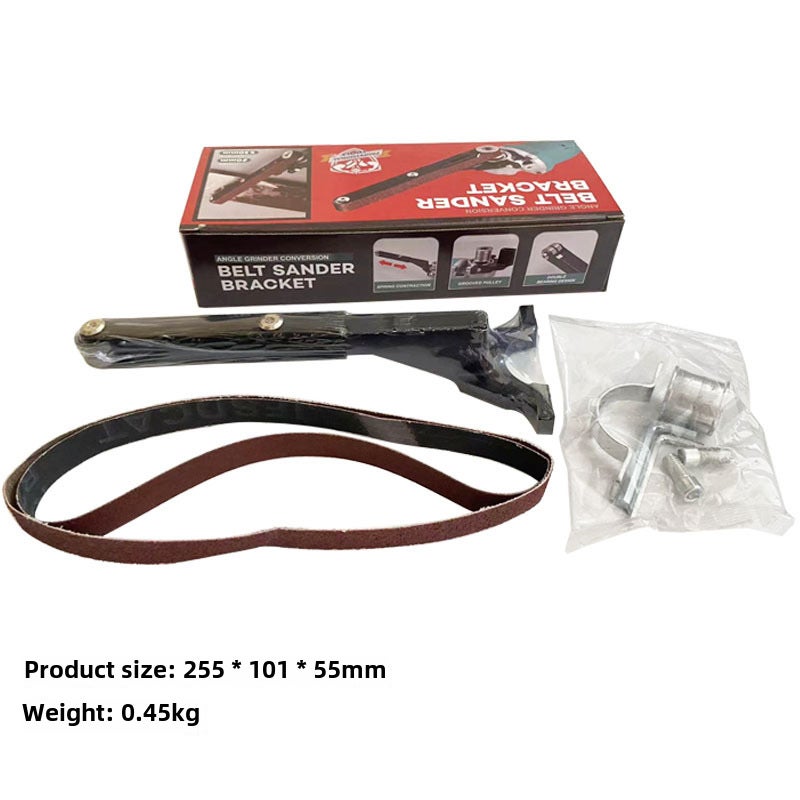 100-type angle grinder modified belt sander woodworking belt sander 125-type angle grinder modified mini belt sander(M10/M14 angle grinder general-purpose Belt Sander A) - Image 1